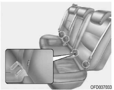 Mocowanie bezpiecznego fotelika dziecięcego z systemem ISOFIX i systemem mocowania zaczepów (opcja)