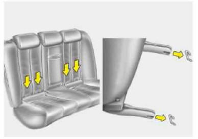 Mocowanie bezpiecznego fotelika dziecięcego z systemem ISOFIX i systemem mocowania zaczepów (opcja)