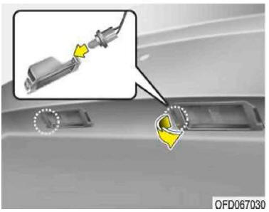 Hyundai I30: Wymiana Żarówki Lampki Oświetlającej Tablicę Rejestracyjną - Żarówki - Obsługa